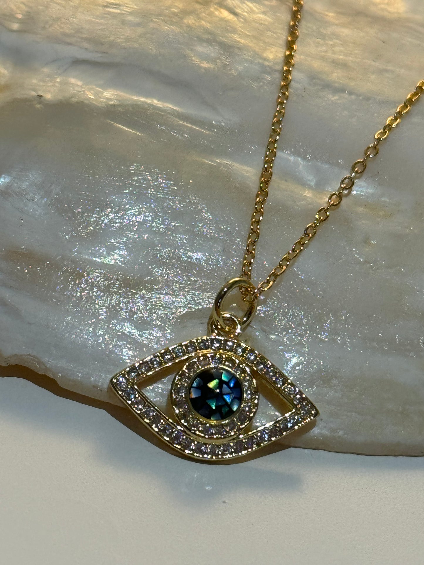 EVIL EYE NECKLACE GOLD